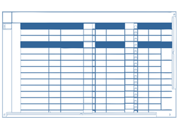 line drawing showing run down or run order in prompting software